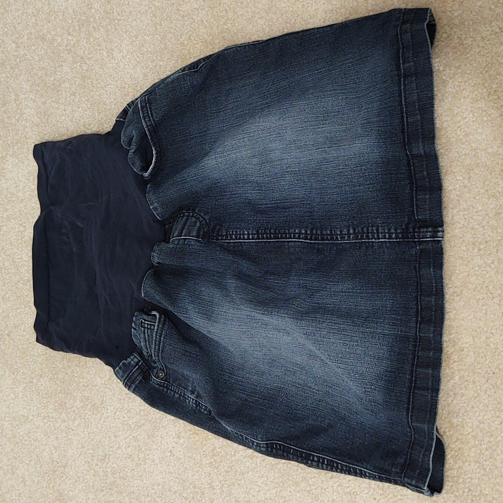 Maternity jean skirt